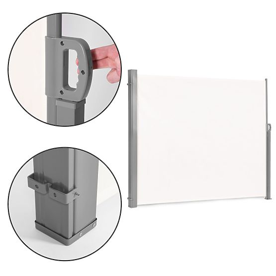 Sklopiva markiza 300x180 cm bočna roleta paravan za vrt na terasu bež