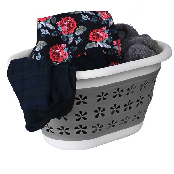 Sklopiva ovalna zdjela 50 x 37 cm bijelo-siva OVAL COMPACT 25L