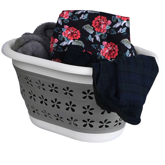 Sklopiva ovalna zdjela 50 x 37 cm bijelo-siva OVAL COMPACT 25L