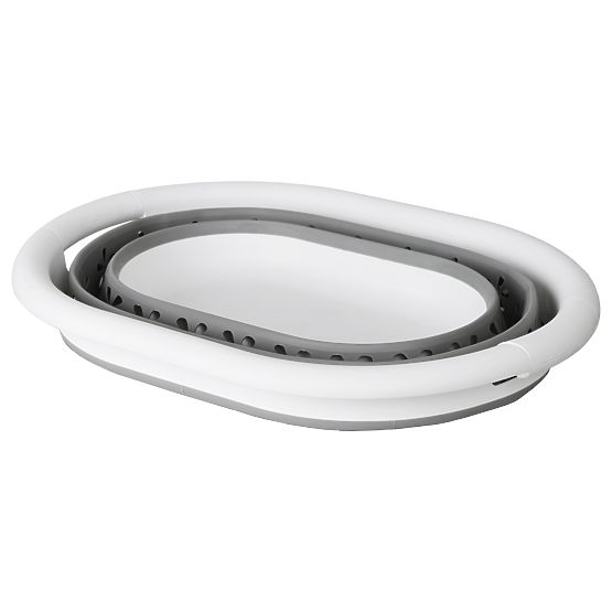 Sklopiva ovalna zdjela 50 x 37 cm bijelo-siva OVAL COMPACT 25L