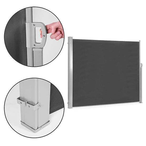 Sklopiva tenda 300x180 cm bočna roleta paravan za vrt na terasu antracit