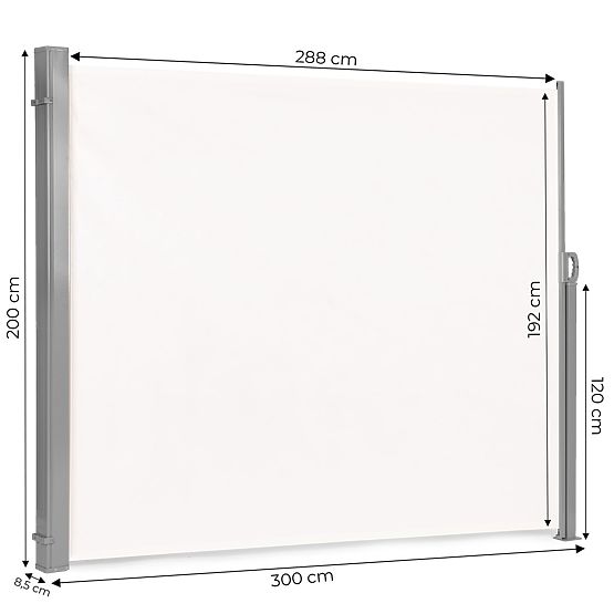 Sklopiva tenda 300x200 cm bočna roleta paravan za vrt na terasu bež