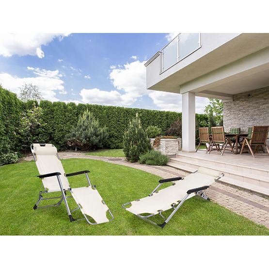 Sklopiva vrtna plažna stolica ležaljka 2u1