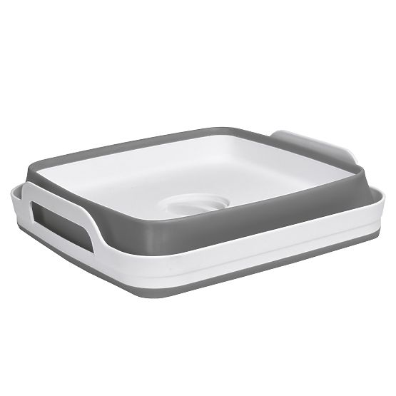 Sklopiva zdjela s odvodom bijelo-siva BRIDA