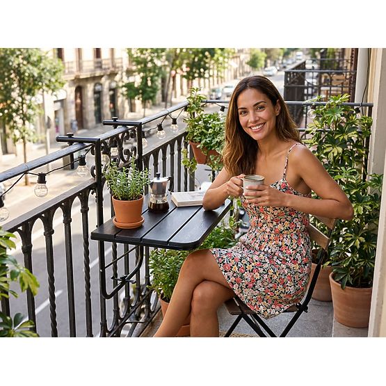 Sklopivi balkon stol ARETTO crni