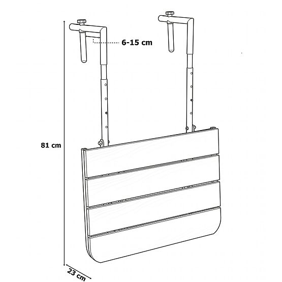 Sklopivi balkon stol ARETTO crni