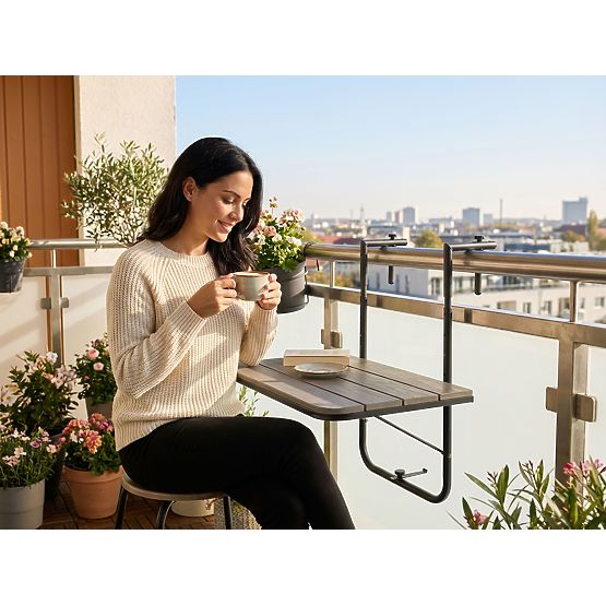 Sklopivi balkonski stol ARETTO sivi