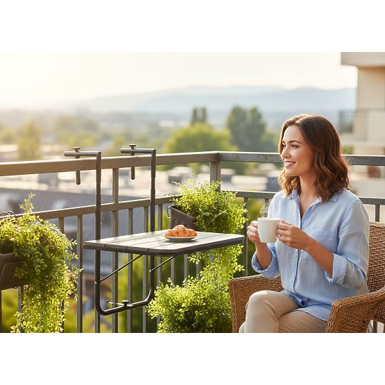 Sklopivi balkonski stol ARETTO sivi