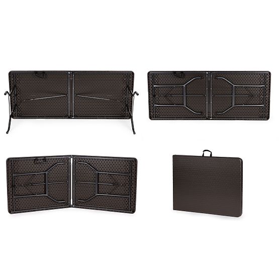 Sklopivi catering vrtni banketni stol 180 cm ratan ModernHome