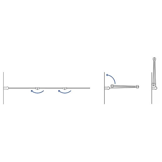 Sklopivi paravan za kadu Rea Agat-3 120 ZLATNI ČETKANI