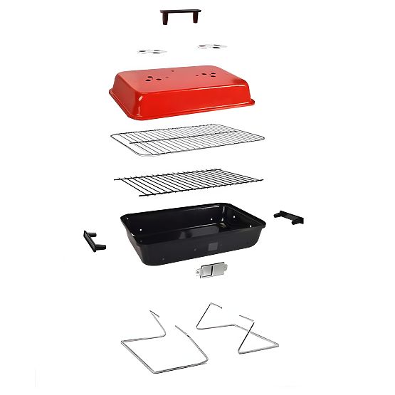 Sklopivi prijenosni ugljeni roštilj CAMPAL s poklopcem