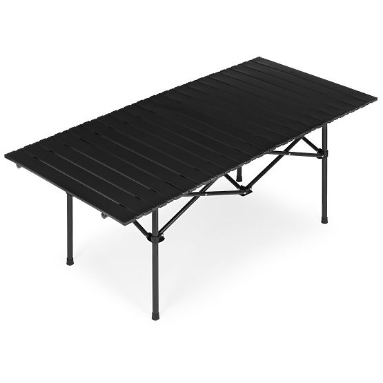Sklopivi turistički stol 120x55 cm kamping s torbom crni MultiGarden