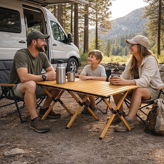 Sklopivi turistički stol 120x60 cm kamping s torbom MultiGarden