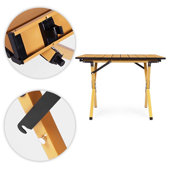 Sklopivi turistički stol 60x60 cm kamping s torbom MultiGarden