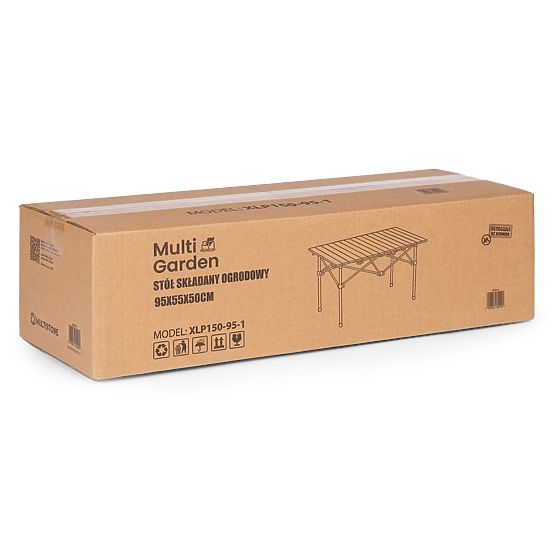 Sklopivi turistički stol 95x55 cm kamping s torbom crni MultiGarden