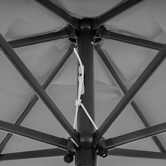 Sklopivi vrtni balkonski suncobran podesiv 210 cm sivi