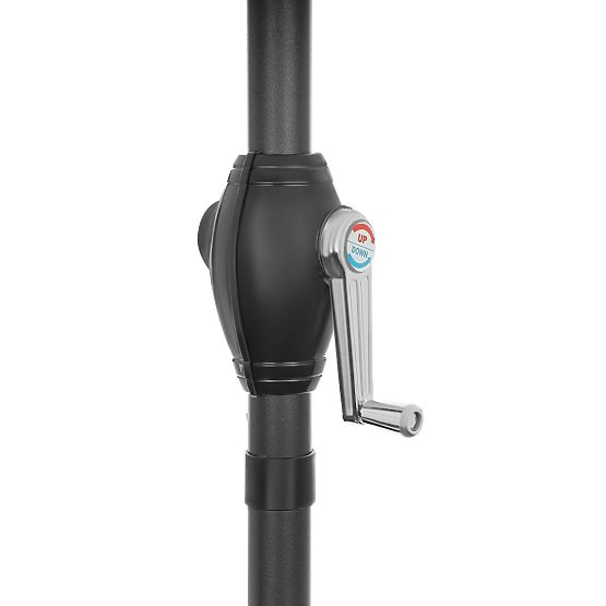 Sklopivi vrtni balkonski suncobran podesiv 210 cm sivi