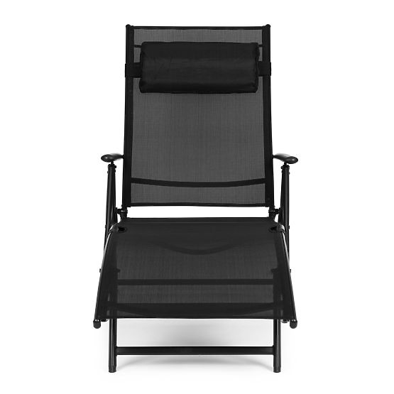 Sklopivi vrtni ležaljka za plažu s podesivim naslonom, čelična konstrukcija ModernHome