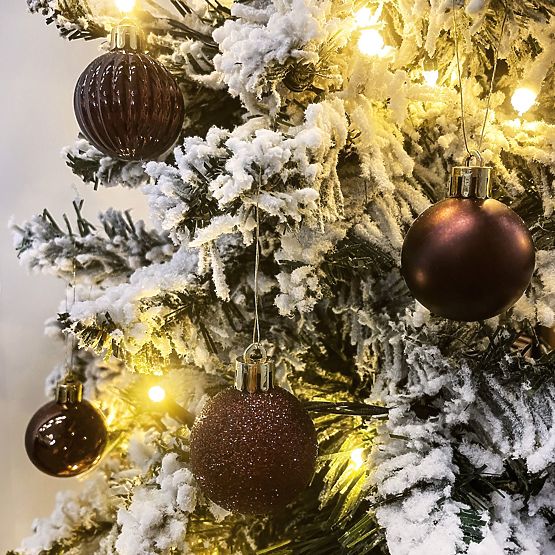 SMEĐE BOŽIĆNE KUGLICE 34 KOM SYSD1688-038