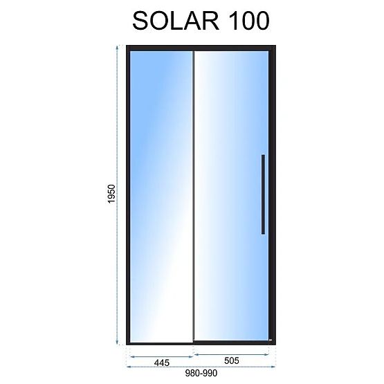 Solar Gold tuš vrata 100