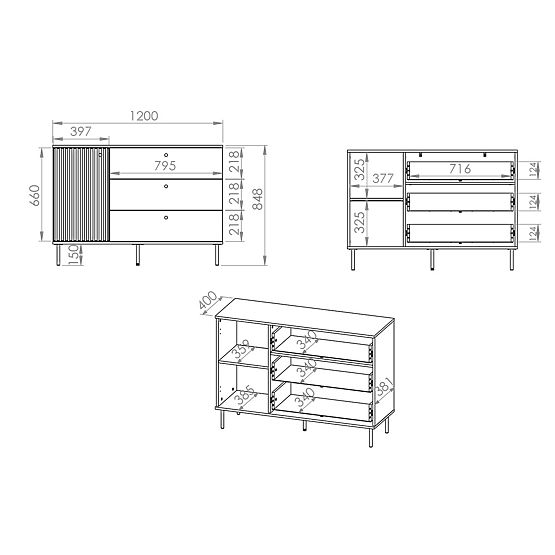 Sophie manja komoda - bež