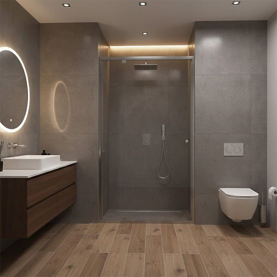 Staklena vrata za tuš Rea Primo Swing 100 Chrom