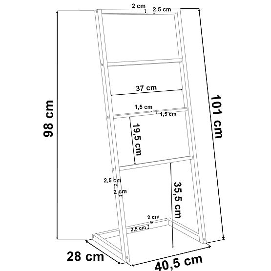 Stalak MEKONG bambusov s 3 vješalice