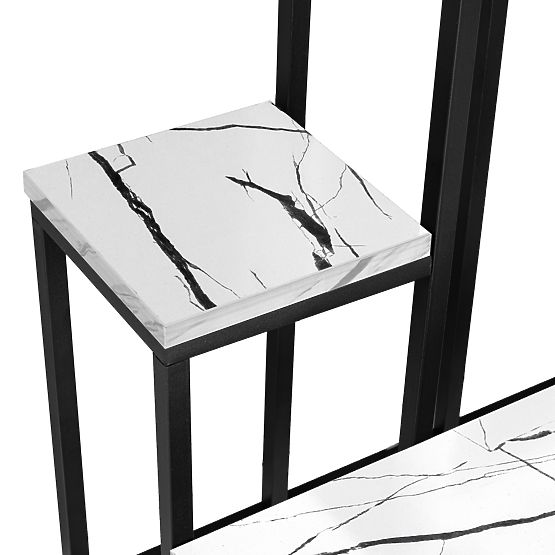 Stalak za cvijeće ANTIRES bijeli mramor metalni