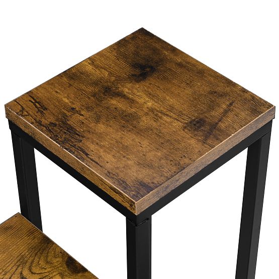 Stalak za cvijeće crni Hazel Rustic antikni hrast