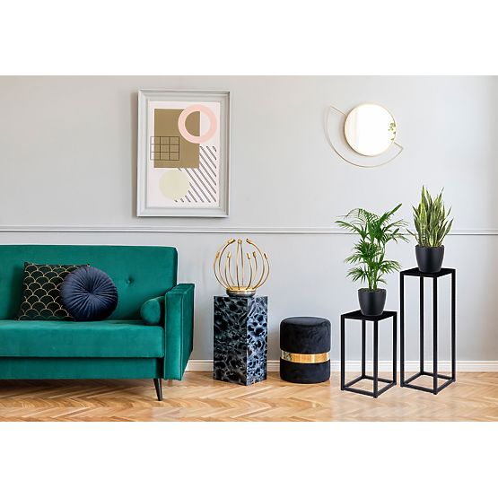 Stalak za cvijeće Piatto loft 40 cm crni
