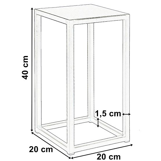 Stalak za cvijeće Piatto loft 40 cm crni
