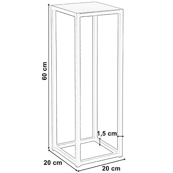 Stalak za cvijeće Piatto loft 60 cm crni