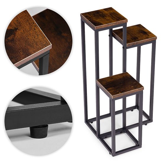 Stalak za cvijeće s 3 police loft ModernHome