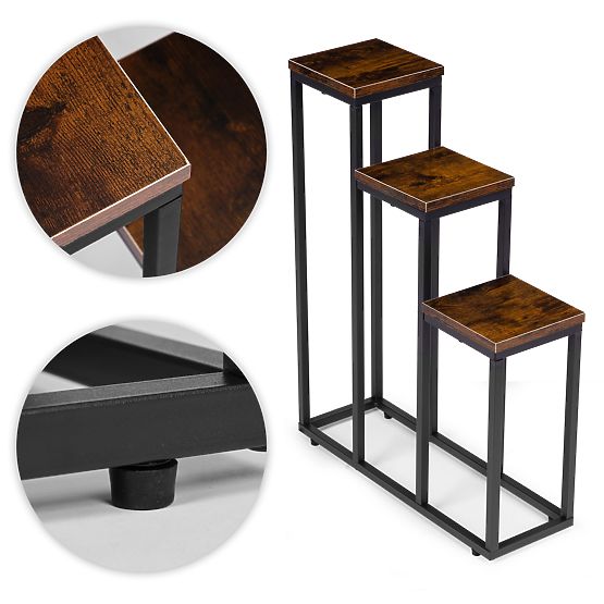 Stalak za cvijeće s 3 police loft ModernHome