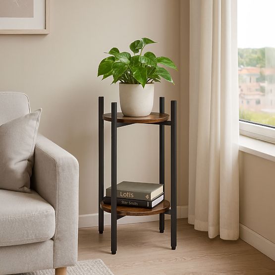 Stalak za cvijeće stojeći stalak za cvijeće dekoracija 2 razine loft ModernHome