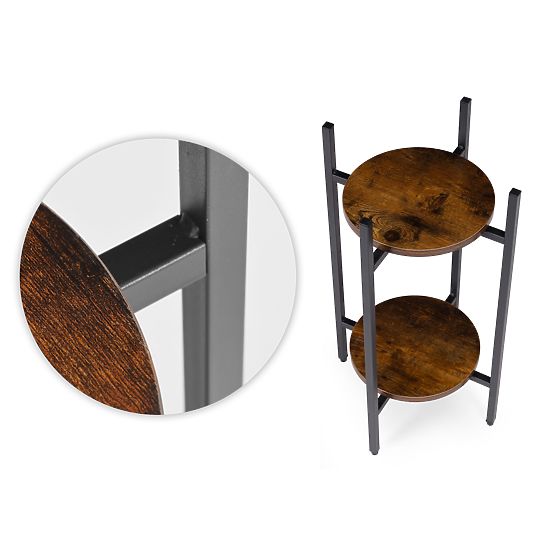 Stalak za cvijeće stojeći stalak za cvijeće dekoracija 2 razine loft ModernHome