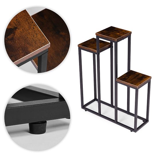 Stalak za cvijeće stojeći stalak za cvijeće ukrasi 3 police loft ModernHome