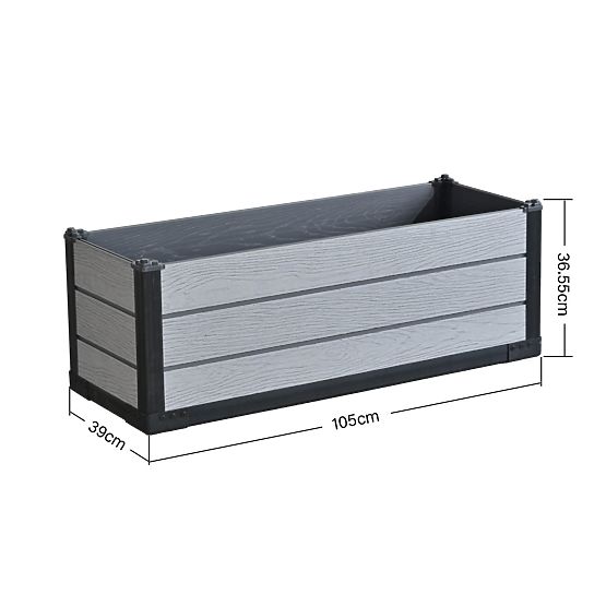 Stilski vrtni cvjetnjak Posuda za cvijeće Pravokutni cvjetnjak 105x39x36,55 cm