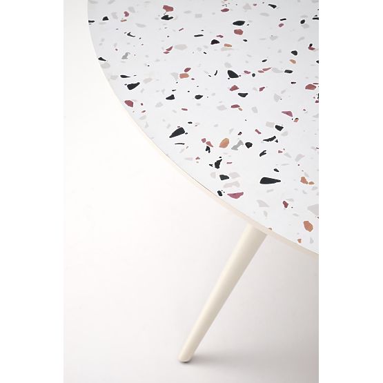 Stol ARAMIS, ploča - terazzo, noge - bijela (2p=1ks)