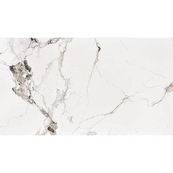 Stol EMILIO 120 ploča - bijeli mramor, noge - crne (2p=1kom)