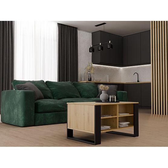 Stolić Modern 4P HRAST ARTISAN CRNI