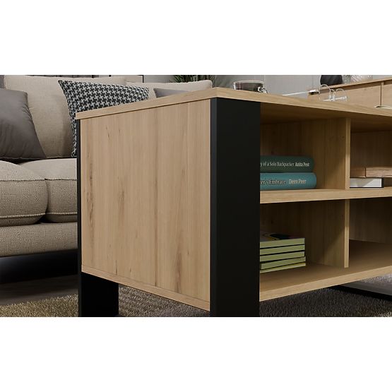 Stolić Modern 4P HRAST ARTISAN CRNI