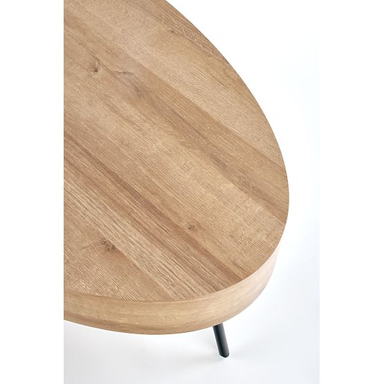 Stolić za kavu Carolina - crni/zlatni hrast