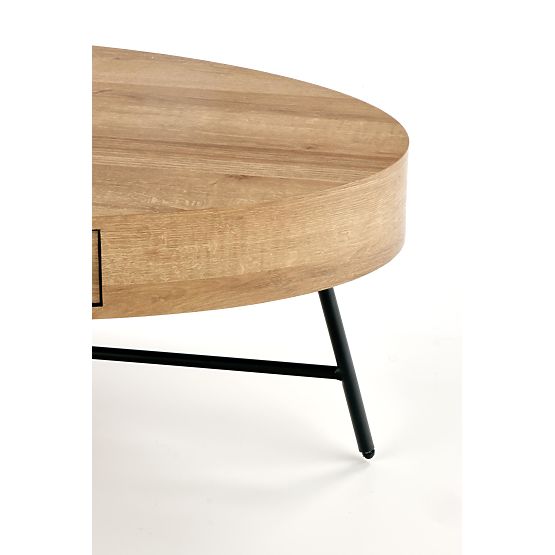 Stolić za kavu Carolina - crni/zlatni hrast