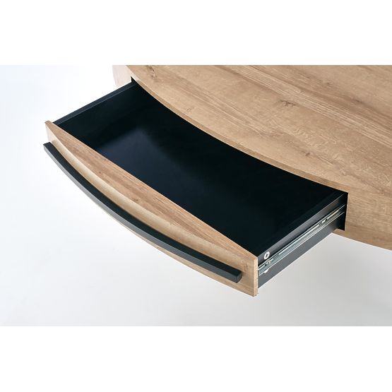 Stolić za kavu Carolina - crni/zlatni hrast