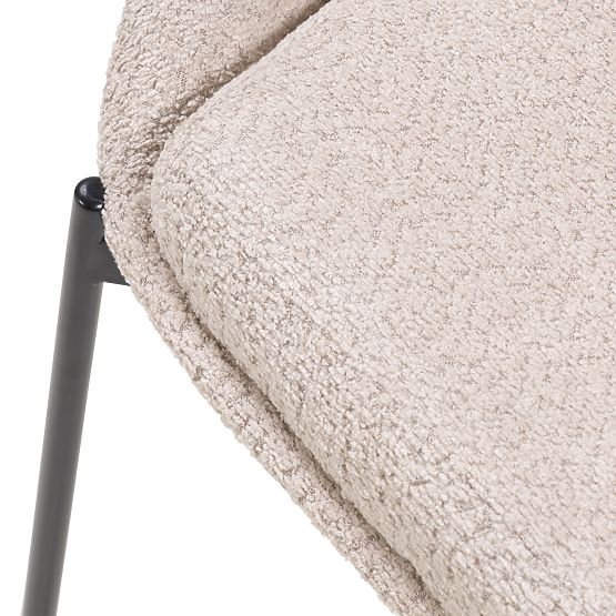 Stolica s otvorom u naslonu Luigi bež/crne noge