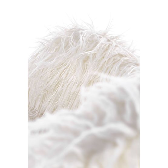 Stolica za ljuljanje od umjetnog krzna AUSTIN - krem