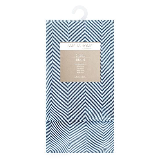 Stolnjak CLEAR boja mornarsko plava s tiskanim motivom boho 40x140 ameliahome