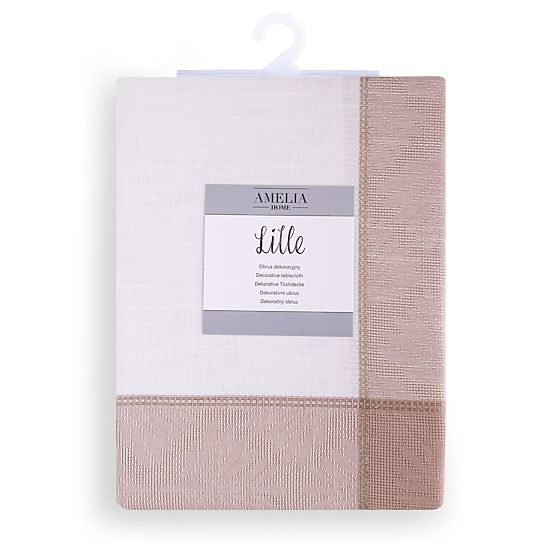 Stolnjak LILLE boja ružičasta glatki klasični motiv 130x160 ameliahome