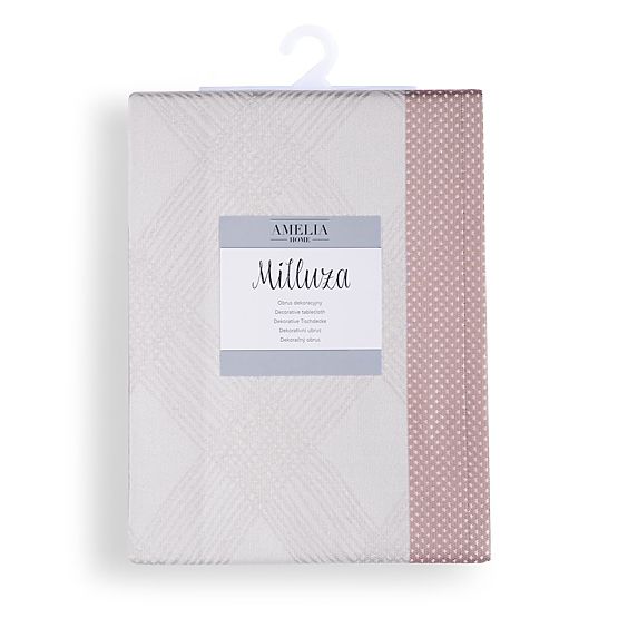 Stolnjak MILLUZA krem metalizirani klasični motiv 140x300 ameliahome